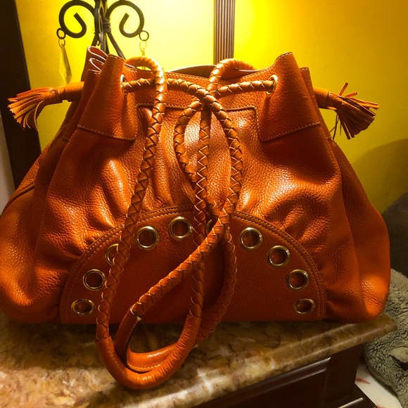 Anya Hindmarch Handbags - Anya Hindmarch of London! Gorgeous Orange Leather Shoulder Bag
